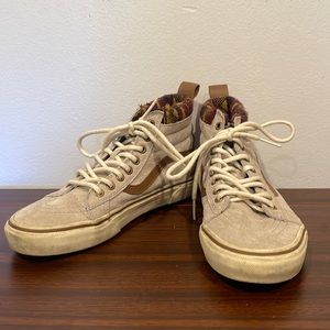 Grey with bohemian design high top vans